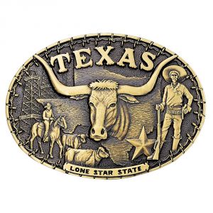 Montana Silversmiths Texas Cowboys State Heritage Attitude Buckle (60802C)